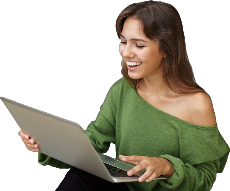 woman with laptop