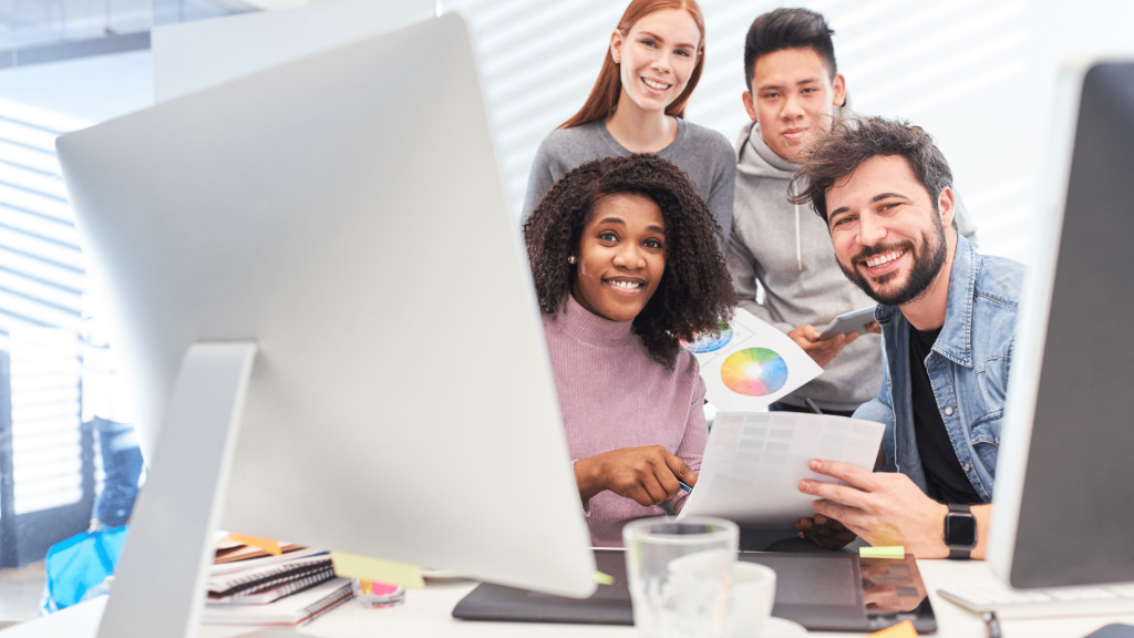 Team collaboration on SaaS design and strategy.