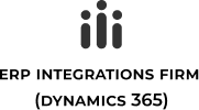 parallelstaff- Logo featuring three vertical black bars of varying heights with circles on top, resembling abstract people, above the text ERP INTEGRATIONS FIRM (ERP Integration, Dynamics 365) on a light background.