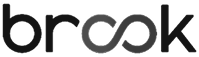 parallelstaff- The word Brook in lowercase black letters, with the two os connected to form an infinity symbol, creates a seamless and solo visual flow.