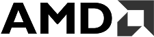 parallelstaff- AMD logo in bold black letters with a geometric arrow-shaped design on the right side, featuring solid and outlined triangles.