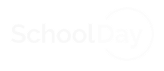 parallelstaff- White text logo reads SchoolDay with a curved line forming an incomplete circle around the word Day, all on a transparent background.