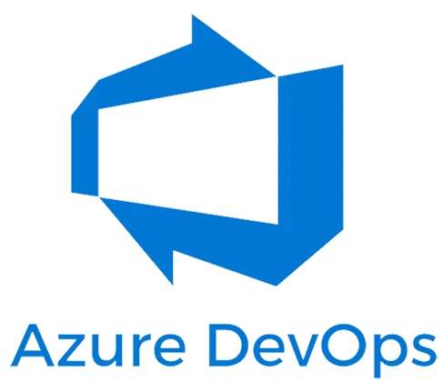 parallelstaff- Azure DevOps logo featuring a stylized blue angular arrow design above the words Azure DevOps in blue text.