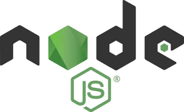 parallelstaff- The Node.js logo, featuring the word node in black lowercase letters with a green hexagon as the o, and js inside a green hexagon below.