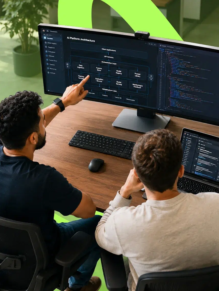 Nearshore software engineers working with client teams