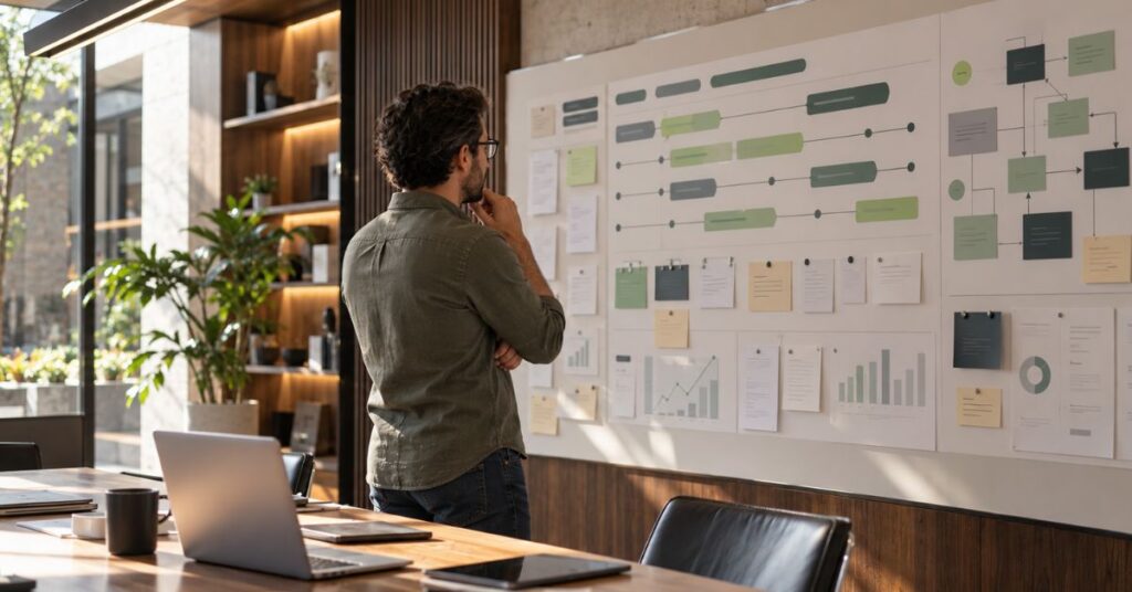 Technology leader planning a roadmap for in-house and dedicated engineering teams