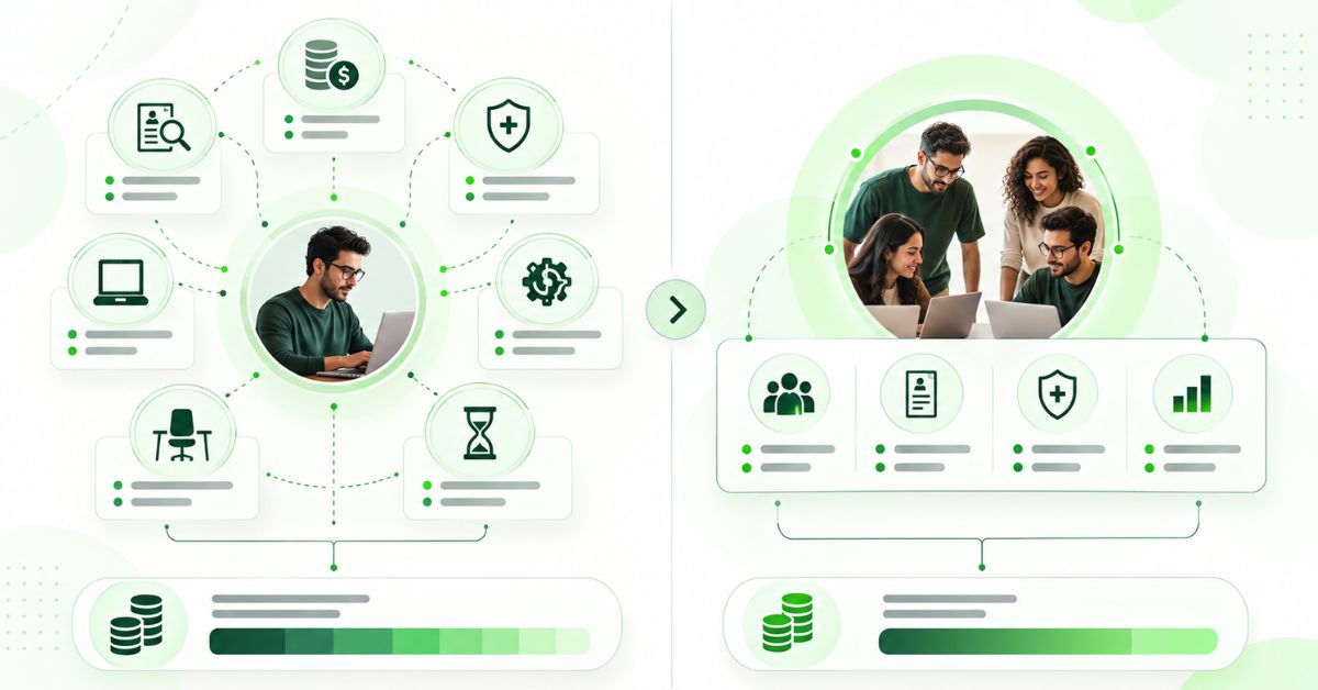 Cost structure comparison between in-house engineers and a dedicated development team