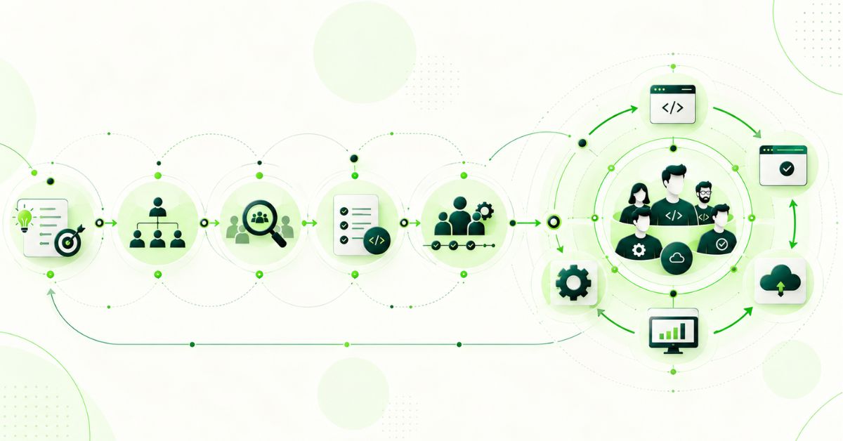 Six-step process for building a dedicated development team for a SaaS platform