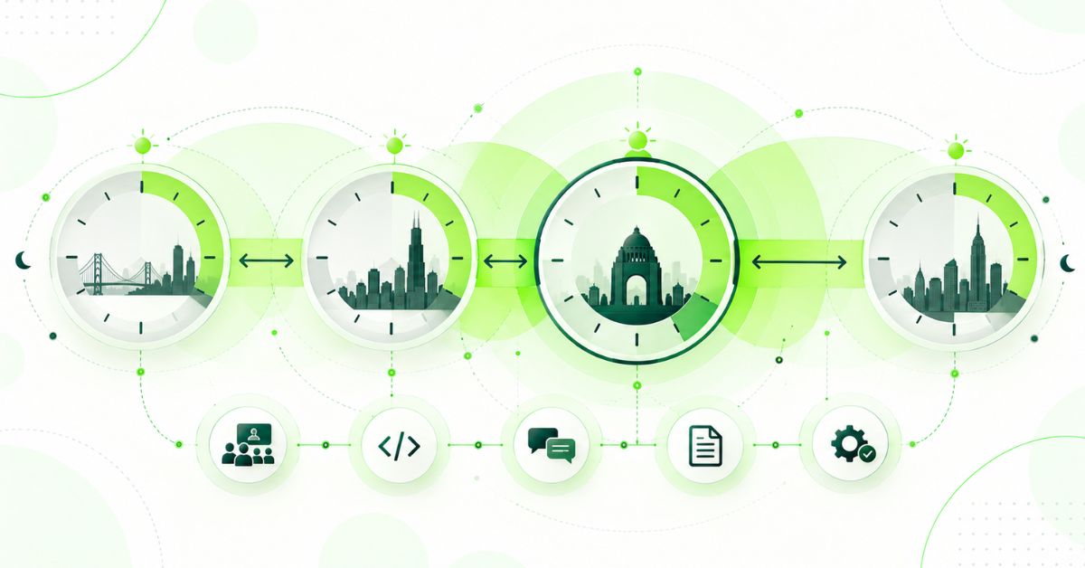 Working-hour overlap between software teams in Mexico and U.S. time zones