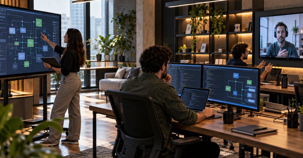 Senior Argentine software engineers working with a distributed technology team